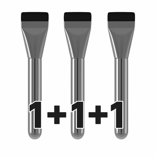 심쿵하니 납작 파운데이션 브러쉬, 3개, 실버