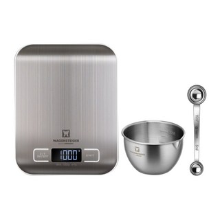 바겐슈타이거 계량용품 222저울 + 양면계량스푼 + 스태프볼 300ml 세트, 1kg