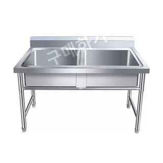상업용 씽크대 스테인레스 스틸 싱크대 단일 이중 풀 호텔 주방, 201 80x60x55 프레임리스, 1개