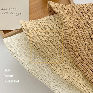 여행필수템 베이직 밀짚 벙거지 와이어 라탄 버킷햇