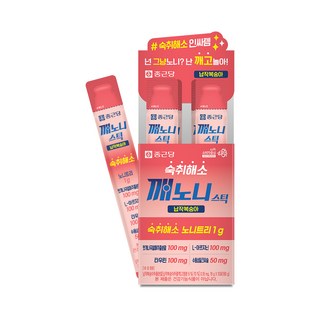 종근당 깨노니 납작복숭아 숙취해소스틱, 18g, 10개