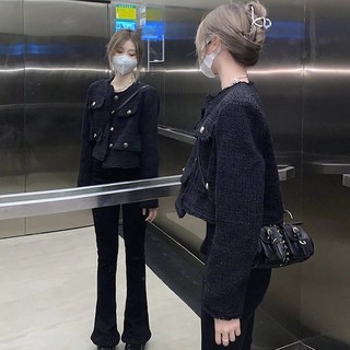 法式氣質小香風外套 韓版單排扣短款上衣