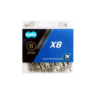 KMC X8 自行車8速鏈條 (金色) 高強度耐用 8速鏈條 飛輪單車, 1個