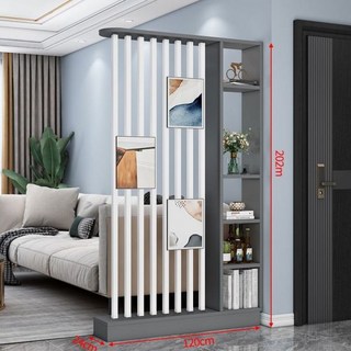 원목파티션 공간분리 책장 가벽 블랙 5단 선반 북선반 수납선반 거실, 16. 120x24x202 그레이+화이트