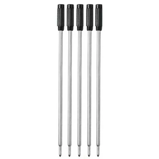 표준 50/5 개/몫 크로스 스타일 볼펜 잉크 리필 정장 검정과 파랑 유용한 오피스 펜 지 학교 용품, [14] 5 PCS Black Refills