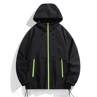 運動休閒連帽沖鋒衣男外套 - 防水防風登山夾克