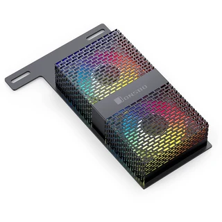 메모리 히트 싱크 4핀 PWM 듀얼 5020 팬 PC 쿨링 라디에이터 5V ARGB RAM DDR4, 02 Black, 01 빠른