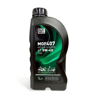 RUN WELL 全合成機車油 MOF407 5W-40 4T 摩托車速克達引擎潤滑油, 1個, M0F407 5W40