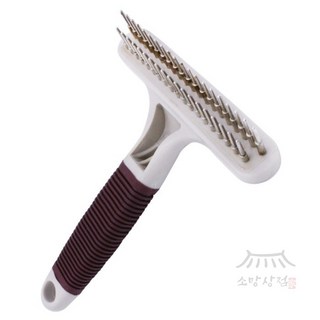 우노상점 [헬로도기] T자이중빗 강아지털갈이빗, 11*11cm