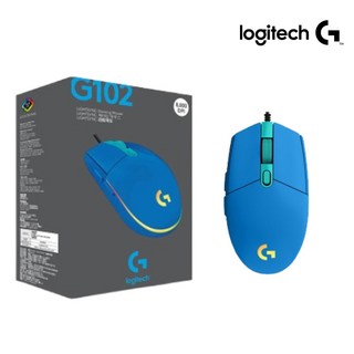 [로지텍코리아 정품] 로지텍G G102 LIGHTSYNC 2세대 게이밍 마우스 (정품박스), 블루