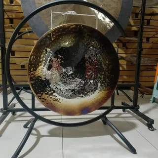 사운드 힐링 공 - 18인치-28인치 니켈 합금 공 요가 및 명상을 위한 C 스틸 스탠드 및 말렛 고진동 거울 공, 01 빠른  Mainland, 02 60cm gong and stand