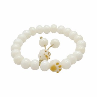 琪臻珠寶 天然菩提根貓爪老型珠手鍊 (白玉菩提根 炭燒貓爪設計 隨機出貨)