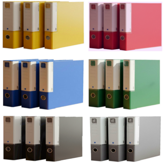 문구로드 A4 A3 합지 D링 바인더 국내산 하드보드3 5 7 9 cm, A4흑색, 7cm, 1개