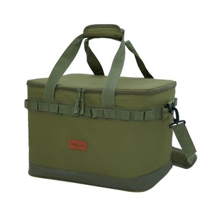 MOON LENCE 캠핑가방 보냉백 타포린백 보냉가방 아이스박스 보냉보온 방수 가정 캠핑용 대용량 캠핑 용품 주방 용품 두 사이즈 휴대용 크로스백 피크닉 캠핑 냉각, 그린, 35L