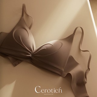 Cerotich 真絲法式內衣 薄款100%桑蠶絲文胸 小胸聚攏無鋼圈胸罩 (台灣出貨)