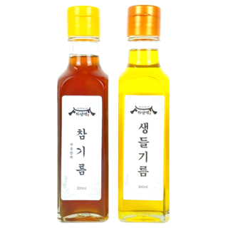 하남댁 건강지키미 저온압착 참기름+생들기름, 4개, 300ml