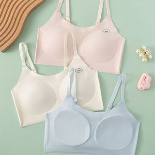 소소데이 주니어 심리스 2단계 일체형 브라 2종세트 여아 노와이어 이너