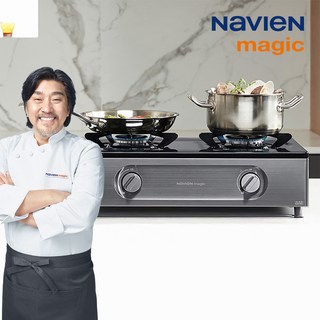 나비엔 매직 가스레인지 2구 가스렌지 메탈실버 안심센서 원터치 에코, LNG, GRF-1312ND/PD