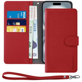 커위안 가죽 카드 지갑형 다이어리 케이스 상세 이미지