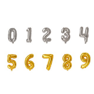 珠友 DE-03120 派對佈置-鋁箔數字氣球汽球 派對 場景裝飾.會場佈置 好好逛文具小舖, 銀,6, 1個