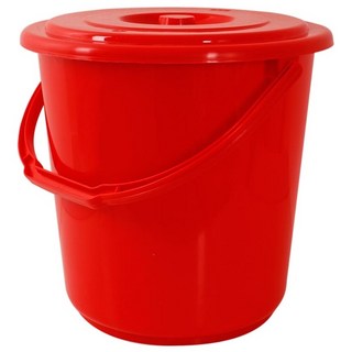 카시안 파트너 바케스 NA 플라스틱 양동이 음식물 쓰레기통 휴지통, 25L(레드), 1개