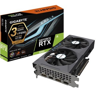 중고 기가바이트 RTX 3060 EAGLE OC V2 12GB / 배그 144FPS 오버워치 고프레임 / 게이밍 그래픽카드 / 정품 피씨디렉트