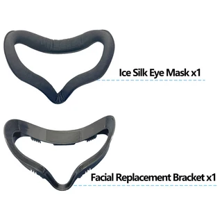 메타/오큘러스 퀘스트 2 페이셜 교체용 스탠드 마스크 PU 가죽 아이스 실크 VR 액세서리에 적합합니다., 03 LIST A