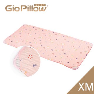 GIO Pillow 嬰兒床墊 二合一有機棉超透氣 XM號 70x120cm 寶寶透氣床墊 兒童睡墊 幼兒園睡墊, 二合一XM號-水手熊粉