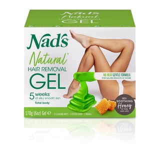 Nad's 네즈 네츄럴 헤어 리무벌 젤 제모제 170g Natural Hair Removal Gel, 1개