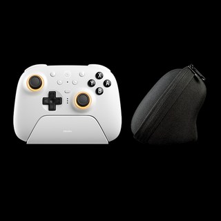 [Triton] 8bitdo 팔빗또 얼티메이트2 NS 무선 게임패드 게임 컨트롤러 1000mAh NS버전 2세대 충전독포함, 1개, 화이트+수납가방