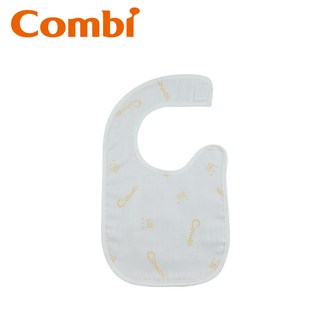 Combi 嬰兒圍兜，柔軟親膚，立體剪裁，方便攜帶，多款可愛圖案, 橘色, 1件, 1入