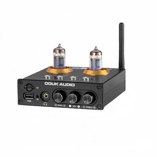 DOUK AUDIO P2 HiFi 真空管前級擴大機 藍牙/USB/TF 音頻解碼器 遙控/音調控制