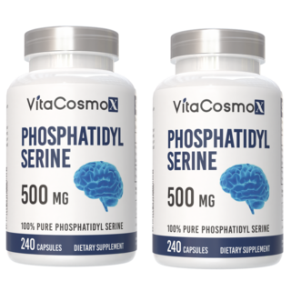 미국직배송 VitaCosmoX Phosphatidylserine 포스파티딜세린 500mg, 2개, 240정