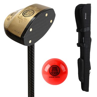 부쿠로혼마 우드 파크골프채 A세트 (파크골프채 파크골프 가방 볼) 대한 파크골프협회 인증, 가방_블랙 공_레드(B3FUPB07)