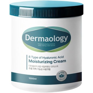 [피부 보습 115% 개선] 더마올로지 8중 히알루론산 대용량 수분크림 1L 주름개선 미백 고보습 진정 영양 기능성 여성 여자 남자 남성, 1개