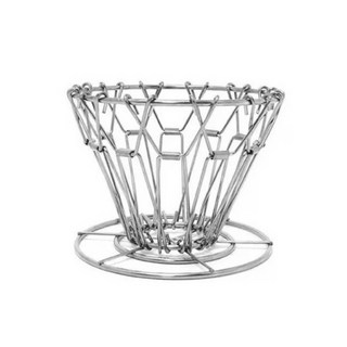 咖啡折疊濾杯 - 旅行便攜 容量可變 304不銹鋼錐型濾杯, 1個, 銀色