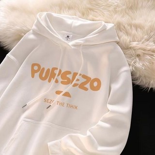 秋冬季韓版情侶款連帽衛衣，寬鬆百搭加絨加厚復古上衣，學生潮流必備