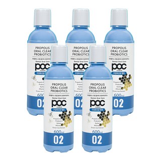 POC Pro 오랄클리어 프로폴리스 프로바이오틱스 찌꺼기 천연성분 가글, 600ml, 5개