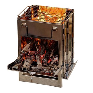 캠핑 접이식 불멍 화로대 사각 우드스토브, 1개