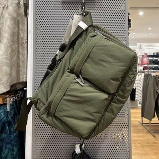 單肩包 斜跨包 休閒包 時尚新款通用耐髒男包女包斜挎包單肩包多口袋輕便防潑水大容量包, 綠色