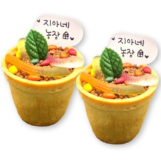 화분까지 먹는 왕꿈틀이 젤리 컵케이크 만들기 2인 DIY 세트, 3개, 11종