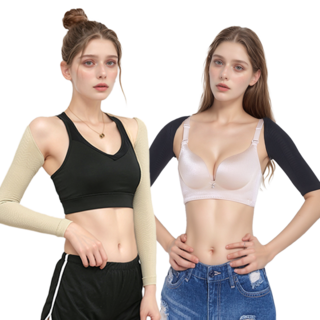 [퓨러나이브 루미라이너] 팔뚝 압박 보정 웨어 (어깨 운동 스포츠 팔 지방흡입 상체 커버 5부 9부 반팔 긴팔 슬리브)