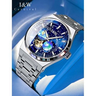 MIYOTA 무브먼트 오토매틱 시계 남성용 럭셔리 브랜드 카니발 시계 사파이어 스몰 세컨즈 24 시간 50m 방수 Reloj 신제품