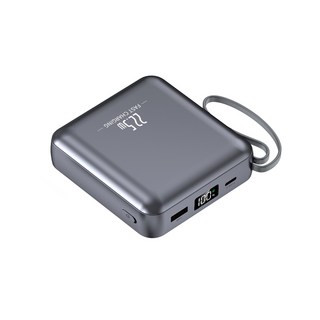 PYHO 보조배터리 20000mAh 슈퍼급속충전 일체형 멀티단자 보조배터 기내 반입 가능, 회색