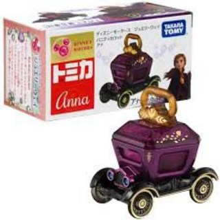 美國媽咪 麗嬰 日本 多美 TOMICA 迪士尼夢幻珠寶小汽車 奢華經典馬車 艾莎 安娜 首飾收納珠寶車 首飾盒, 1個