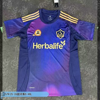 25-26銀河客場泰版足球服，最新賽季球迷版球衣，運動服俱樂部國家隊主場客場守門員B0, 客場,3XL