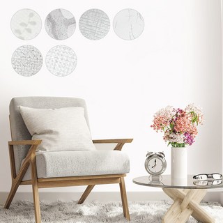 데코리아 붙이는 단열벽지 실크벽지 풀바를 필요없는 곰팡이방지 방수, 화이트