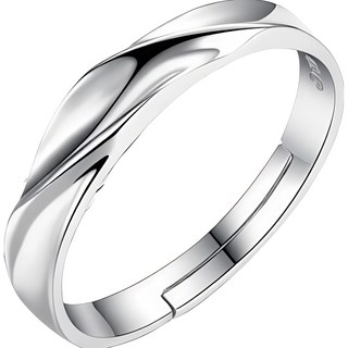 水波紋開口戒指 (B168/男女通用/可調大小)