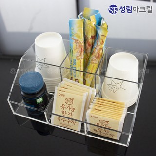 탕비실 정리함 티박스 수납 아크릴 보관 케이스 티백 약 보관함, 탕비실정리함_S(투명), 1개, 투명