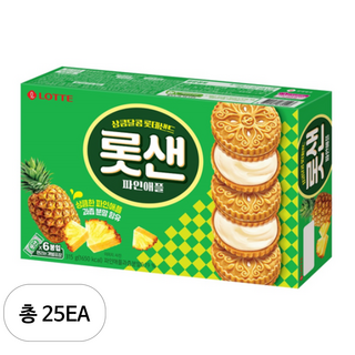 롯데웰푸드 롯데샌드 파인애플, 315g, 25개